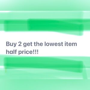 Buy 2 get 2nd item 50% off!